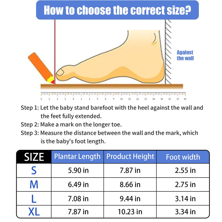 Kids AFO Drop Foot Brace Baby Ankle Foot Orthosis Night Splint for Children Toddler Pediatric Strephenopodia Support Strephexopodia Splint Walking with Shoes or Sleeping (XL-Right)