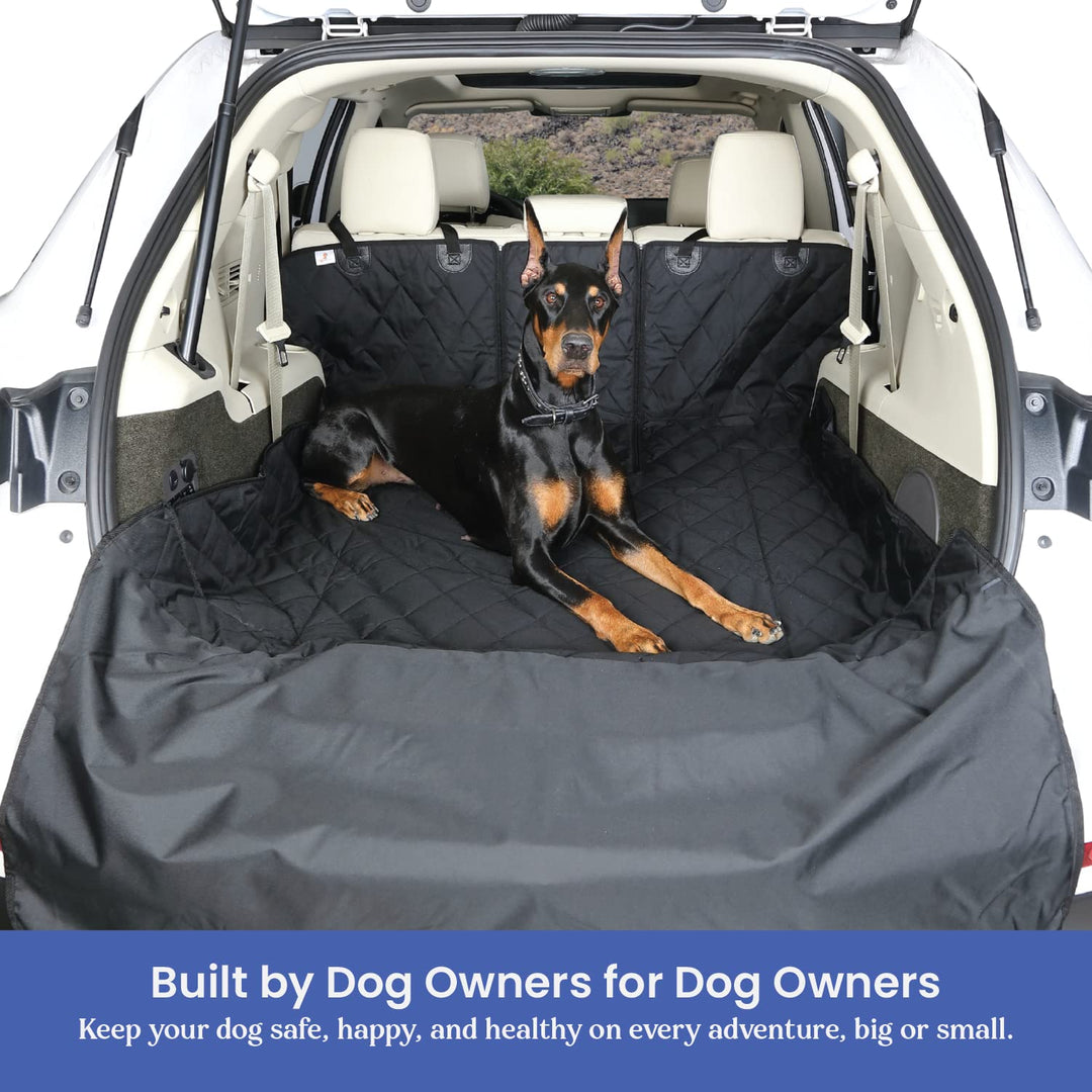 SUV Cargo Liner, Trunk Protector for Vehicles, Durable Cargo Mat for SUV, Compatible with 60/40 Split Seats &amp; Armrest Pass-Through, Waterproof, Easy to Clean, Non-Slip - Small Size, Black