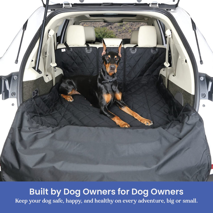 SUV Cargo Liner, Trunk Protector for Vehicles, Durable Cargo Mat for SUV, Compatible with 60/40 Split Seats &amp; Armrest Pass-Through, Waterproof, Easy to Clean, Non-Slip - Small Size, Black