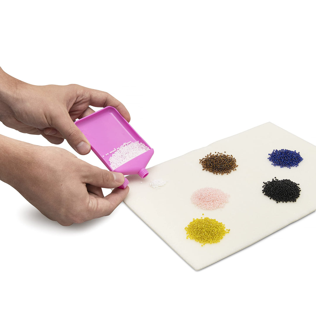 Large Bead Loom Kit - Wide Metal Bead Loom Complete Tool kit, Includes 72 Grams Beads, 2 Long Needle, Threads, Threader, Bead mat, Bead Tray for Making Jewelry- Necklaces, Bracelets and More