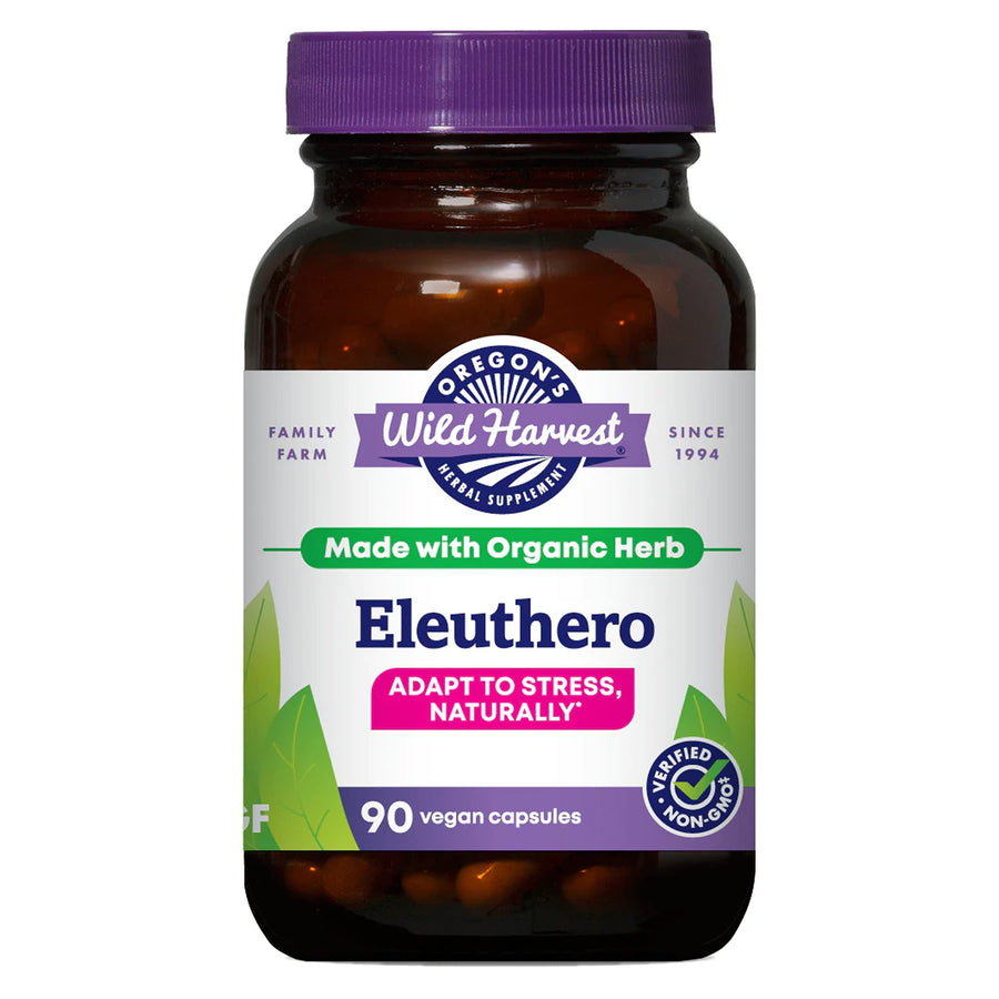 Eleuthero Organic Capsules | Adapt to Stress Naturally, 90 Count