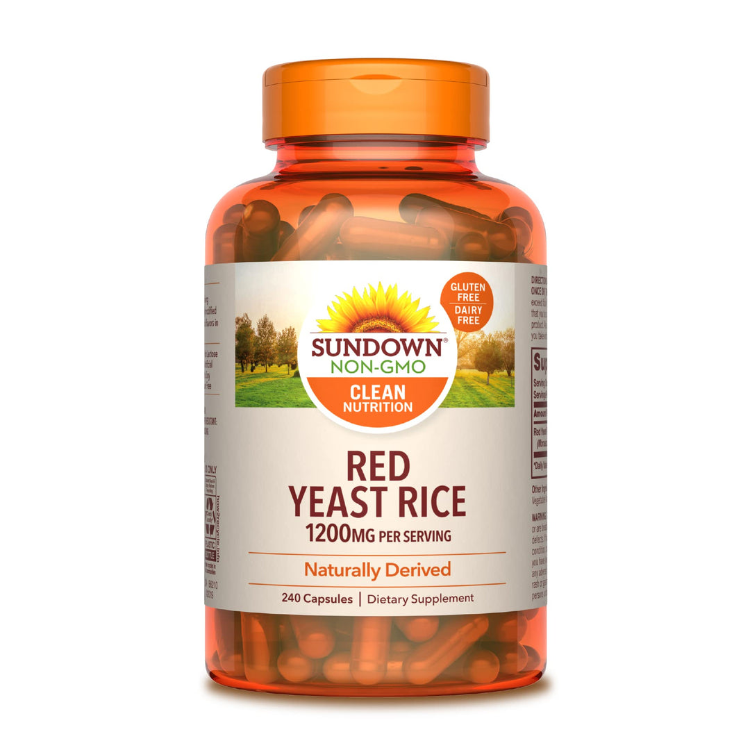 Sundown Red Yeast Rice 1200 mg, Naturally Derived, 240 