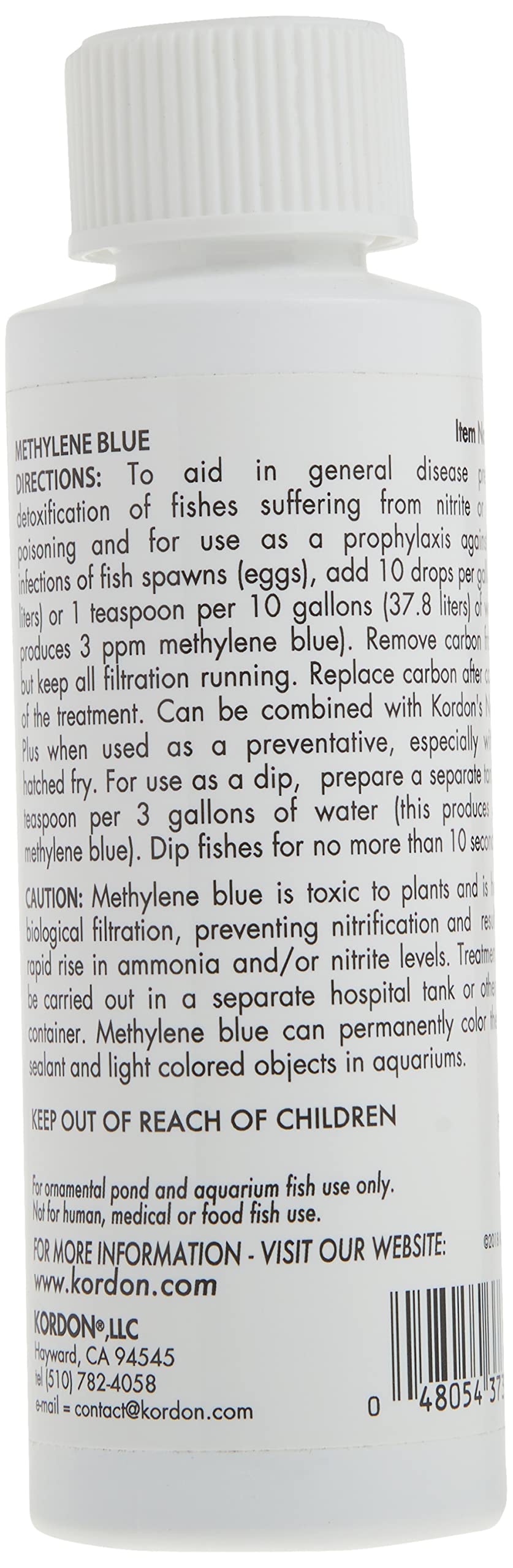 Methylene Blue Disease Preventative – Safe for Freshwater & Saltwater Aquariums, Prevents Fungal Infections & Treats Parasites, Reduces Fish Stress, 4-Ounces