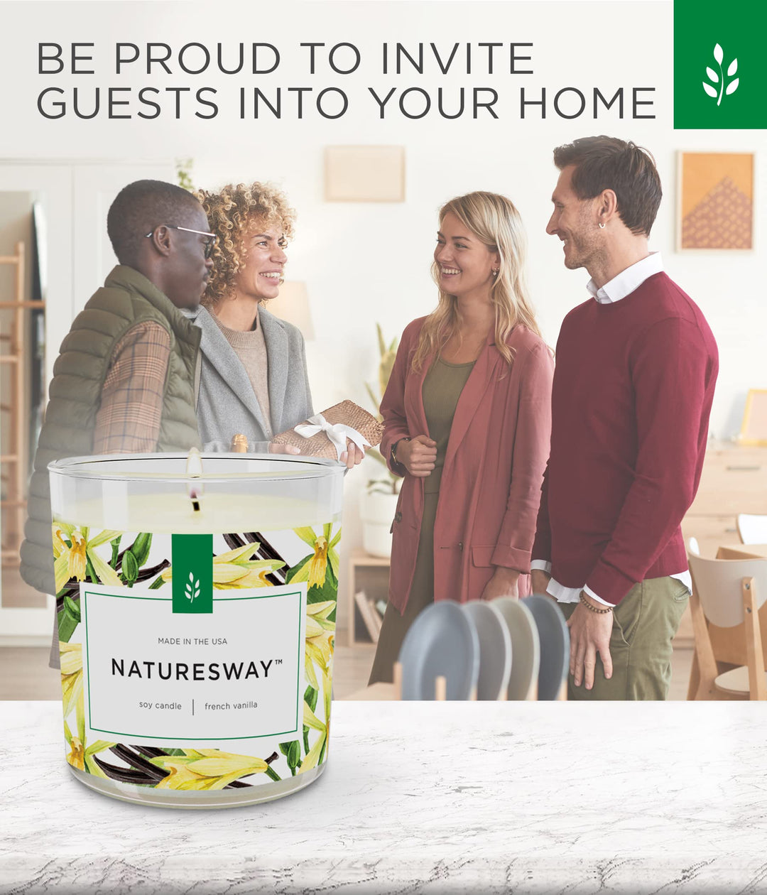 ™ Naturesway™ Nag Champa Odor Eliminating Scented Candle for Home - Non-Toxic, Long Lasting, All Natural Soy Wax Candle - 12.5 Ounce Jar with Lid - Handmade in The USA