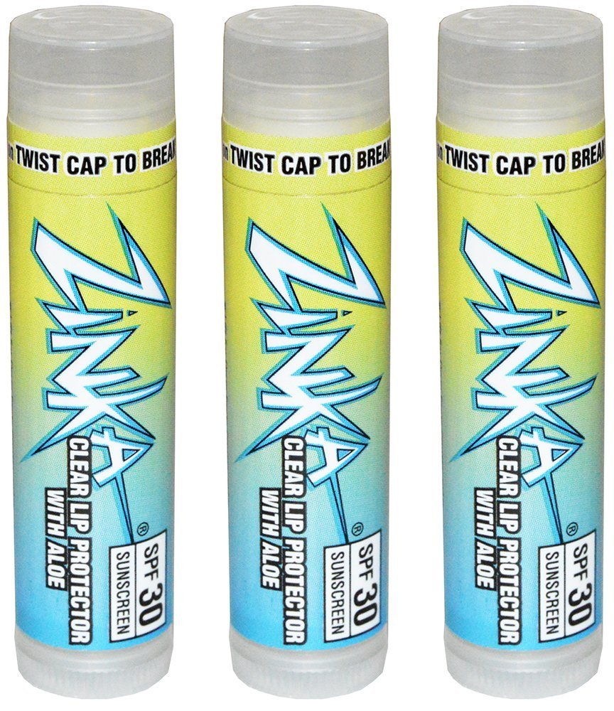 Clear Lip Protector With Aloe SPF 30 Sunscreen Lip Balm .15 Ounce (Pack of 3)