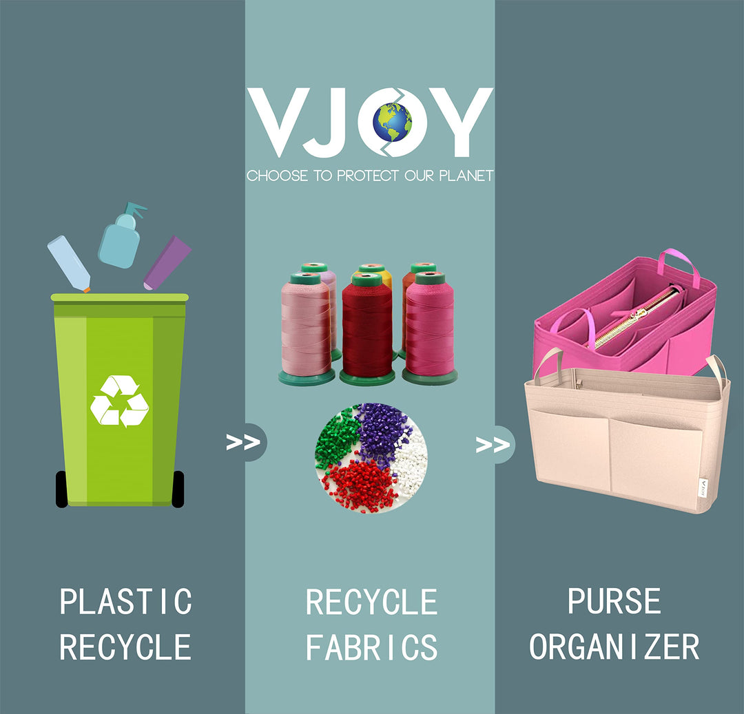 Purse Organizer Insert Handbag Tote Felt Organizer Bag in Bag Shaper Fit Neverfull Speedy Graceful MM GM (X-Large, BROWN)