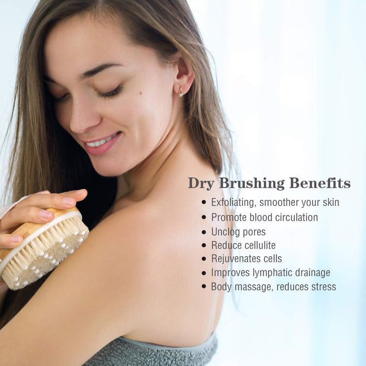 Dry Brushing Body Brush, McoMce Exfoliating Body Scrub 