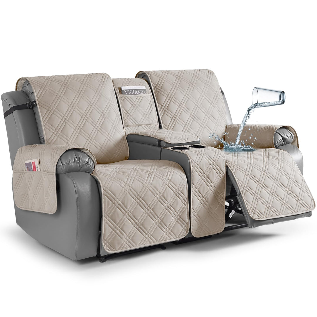 TAOCOCO Loveseat Recliner Cover with Center Console, 10