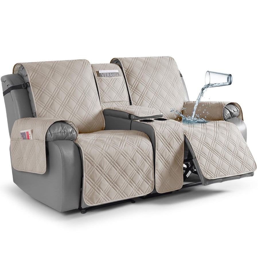 TAOCOCO Loveseat Recliner Cover with Center Console, 10