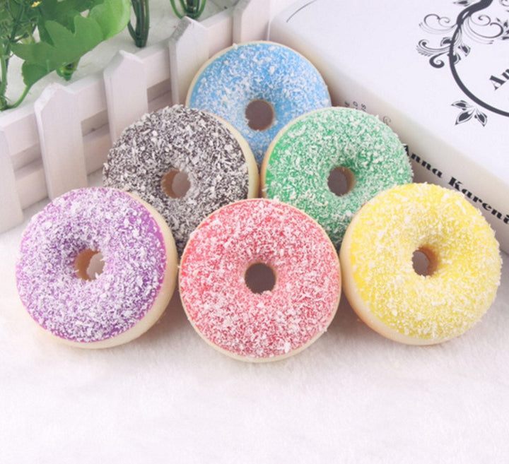 6 PCS Realistic Artificial Donuts Fake Cake Dessert Model Photography Props Home Decoration