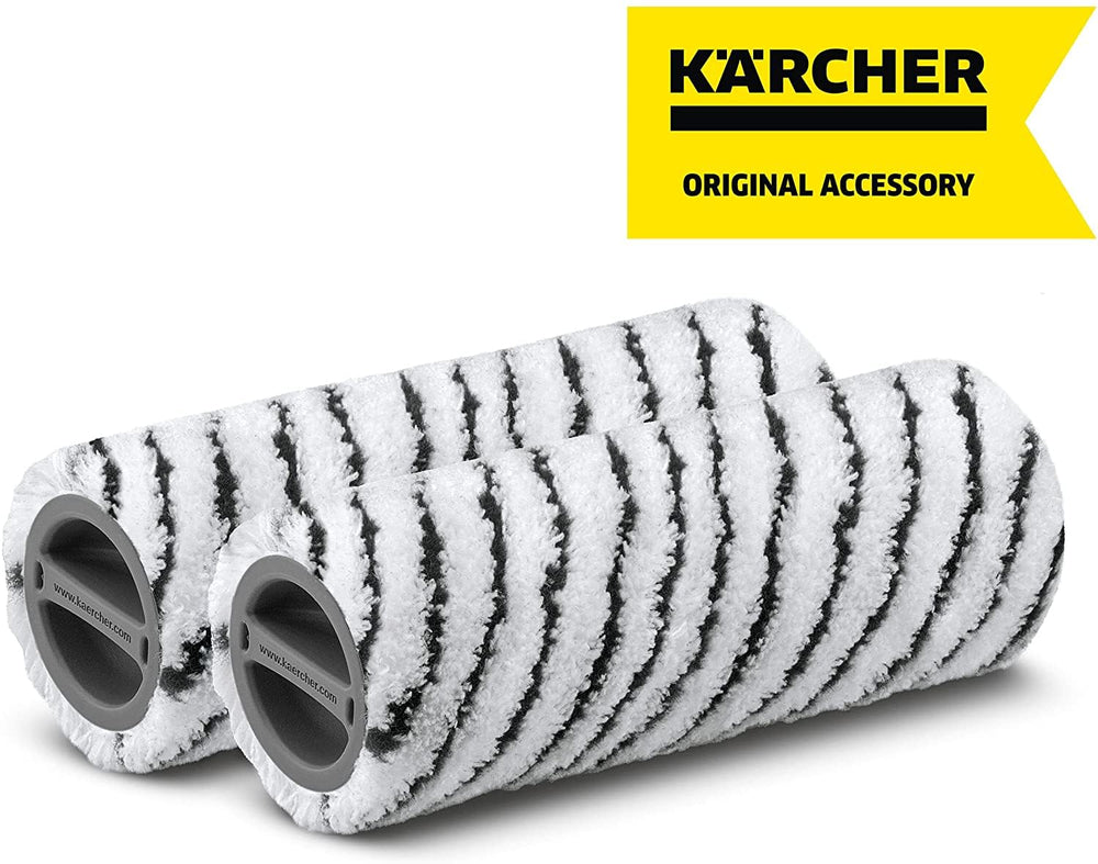 FC Stone and Tile Rollers for Karcher FC3, FC5, FC7 Electric Floor Cleaner Mop, Microfiber Rollers - 2 Pack