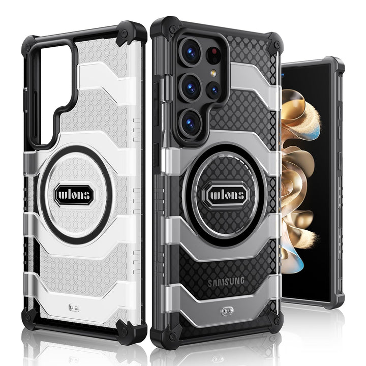 Magnetic Case for Samsung Galaxy S24 Ultra [Compatible with Magsafe] [Military-Grade Protection] Translucent Matte Hard Back Slim Heavy Duty Shockproof Phone Cover 6.8 Inch - Black1