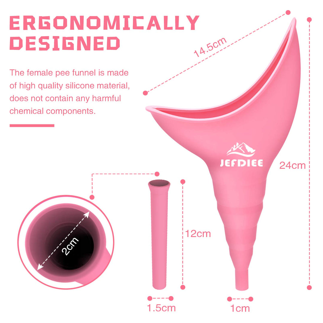 BLABOK Female Urination Device,Silicone Pee Funnel for Women,Female Urinal Women Pee Funnel Allows Women to Pee Standing Up, Reusable Womens Urinal is Ideal for Camping,Hiking,Outdoor Activities