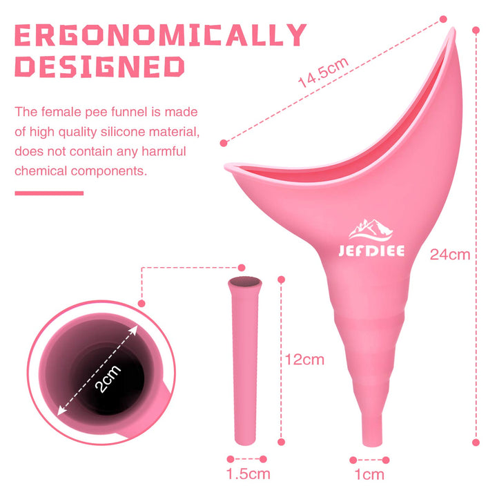 BLABOK Female Urination Device,Silicone Pee Funnel for Women,Female Urinal Women Pee Funnel Allows Women to Pee Standing Up, Reusable Womens Urinal is Ideal for Camping,Hiking,Outdoor Activities