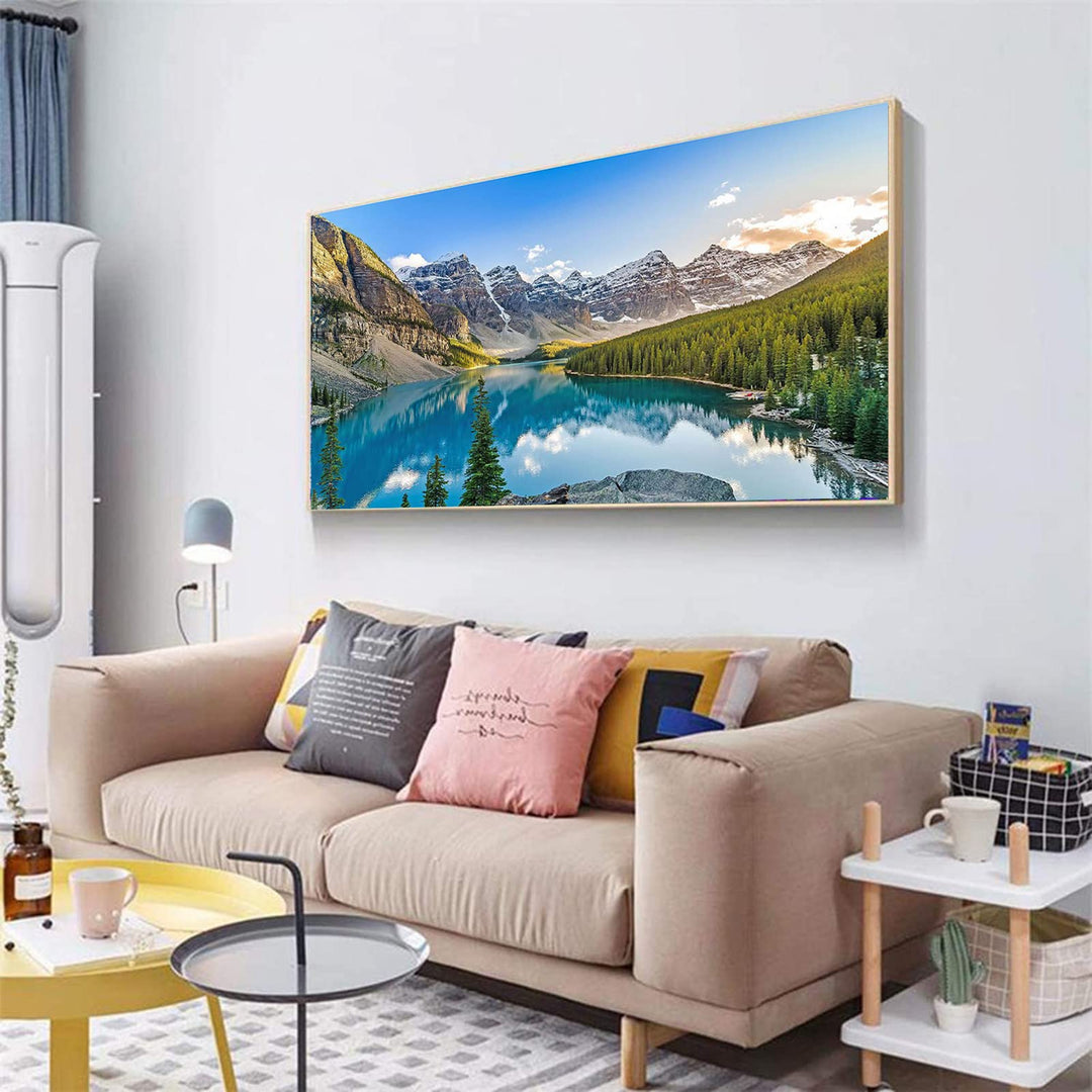 5D Diamond Painting Kits for Adults DIY Large Mountain Full Round Drill (35.5 x 15.7 inch) Crystal Rhinestone Embroidery Pictures Arts Paint by Number Diamond Art Kits for Home Wall Decor