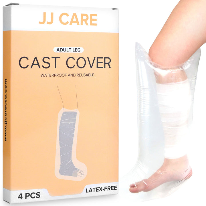 JJ CARE Leg Cast Cover [Pack of 4], Leg Shower Protecto