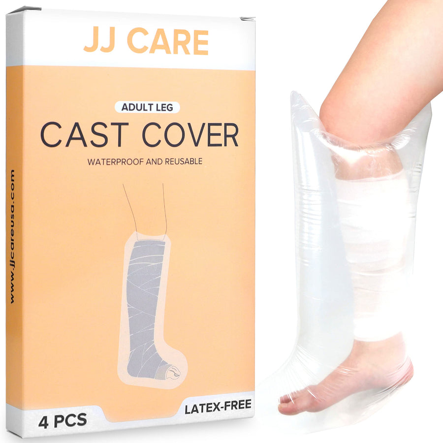 JJ CARE Leg Cast Cover [Pack of 4], Leg Shower Protecto