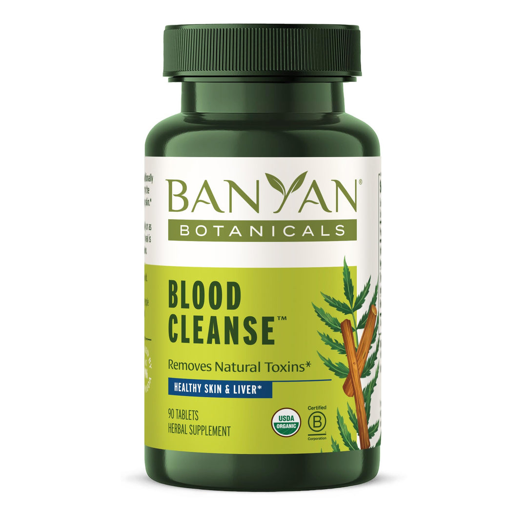 Blood Cleanse Tablets – Organic Clear Skin Supplement with Manjistha &amp; Neem – Blood Cleanser Herbs for Natural Detox &amp; Healthy Skin* – 90 Tablets – Non GMO Sustainably Sourced Vegan