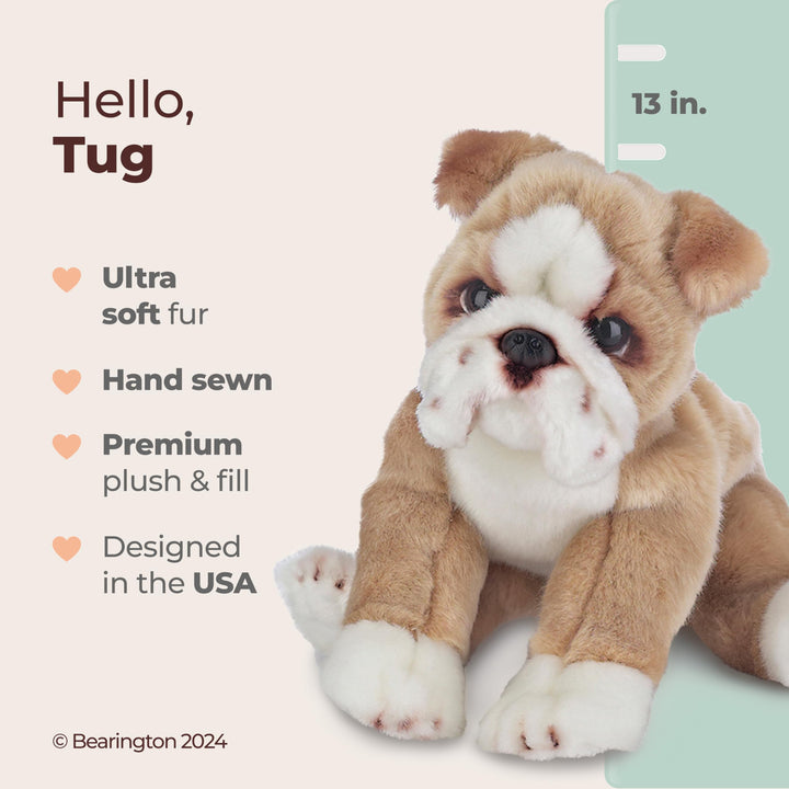 Tug The English Bulldog Plush, 13 Inch Dog Stuffed Animal