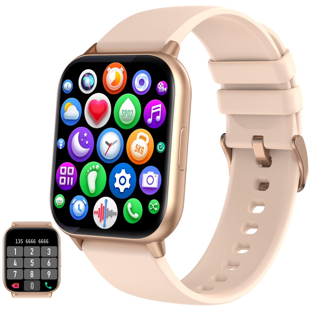 1.7'' Phone Smart Watch Answer/Make Calls, Fitness Watch with AI Control Call/Text, Android Smart Watch for iphone Compatible, Full Touch Smartwatch for Women Men, Heart Rate/Sleep Monitor Watch