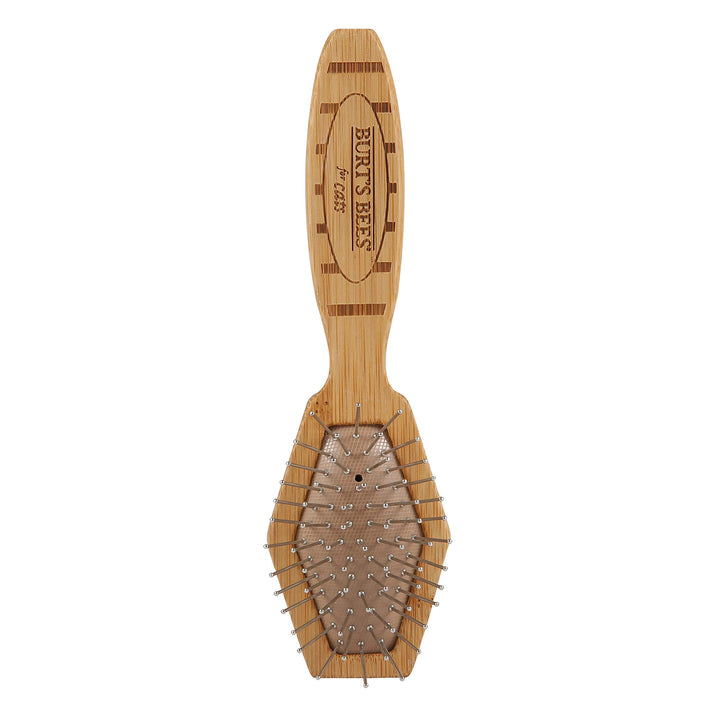 Burt&#39;s Bees for Pets Double Sided Pin &amp; Bristle Brush | Removes Loose Fur &amp; Prevents Matting | Ideal for Daily Cat Grooming