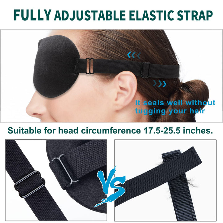 Sleep Mask, 3D Contoured Sleep Eye Mask, Comfortable &a