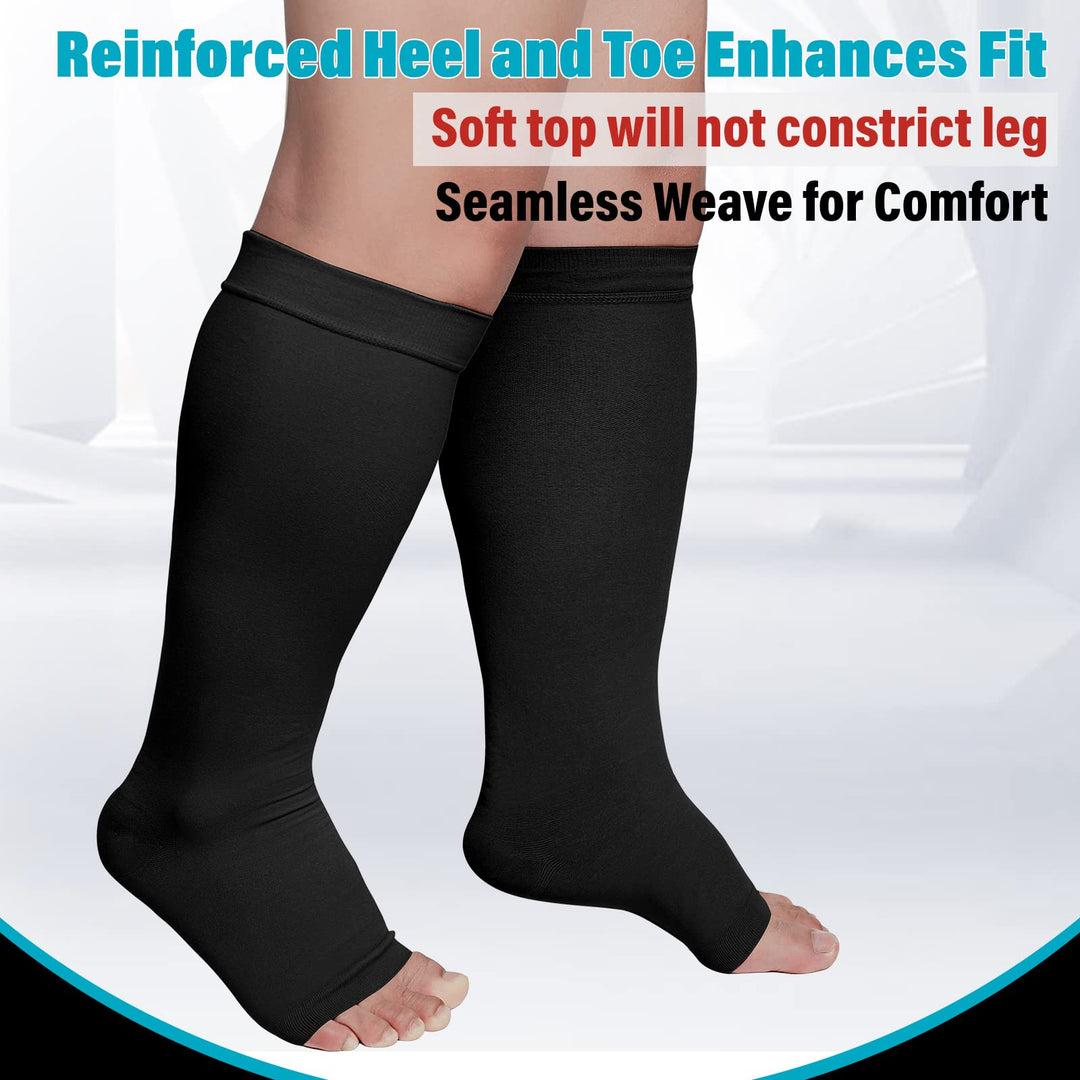 KEKING® Extra Wide Calf Compression Socks for Men &