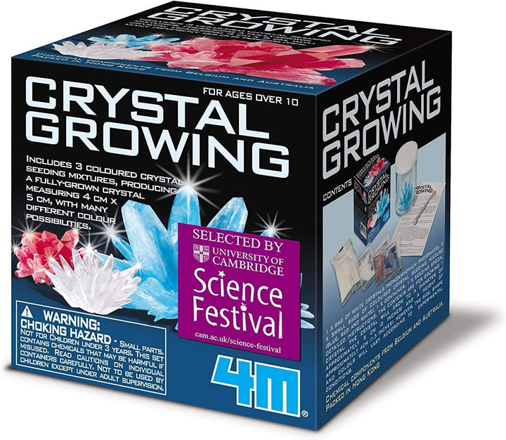 4M Crystal Growing Science Kit - 3 Colored Crystals - E