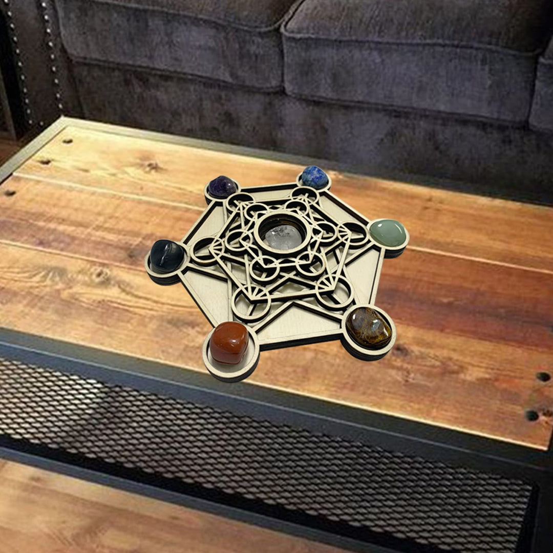 Metatron Crystal Grid Wooden Art 3D Metatron&#39;s 