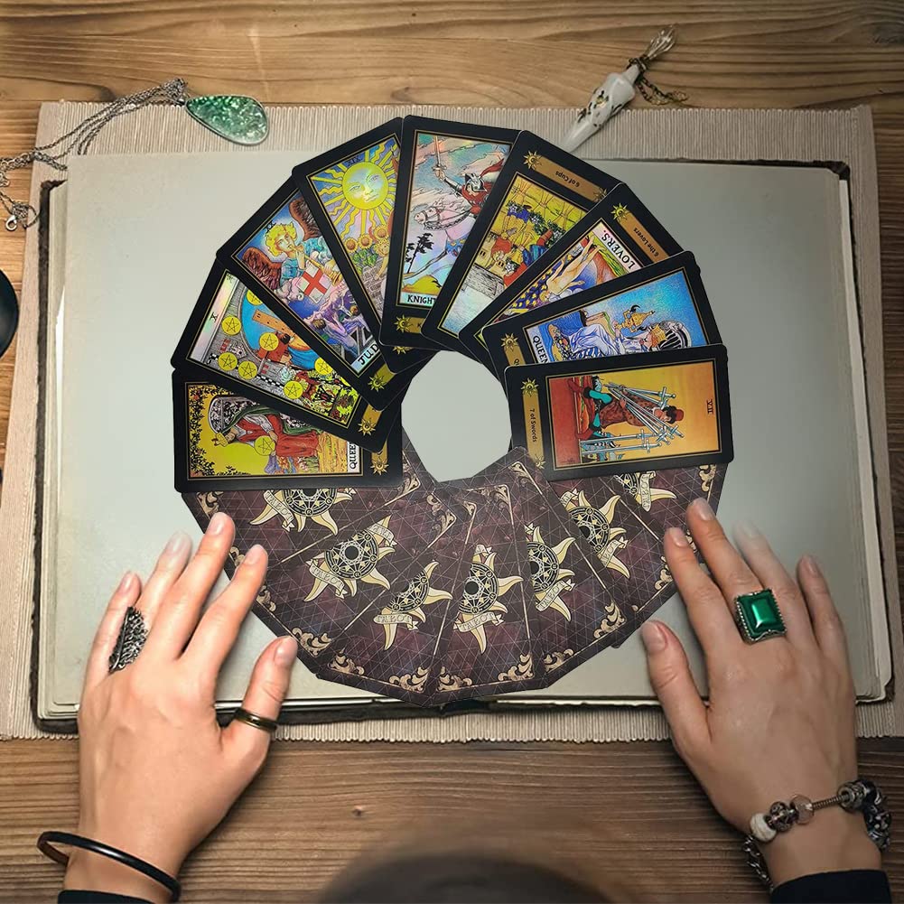 VOVOH Tarot Cards Holographic Tarot Deck for Beginners,