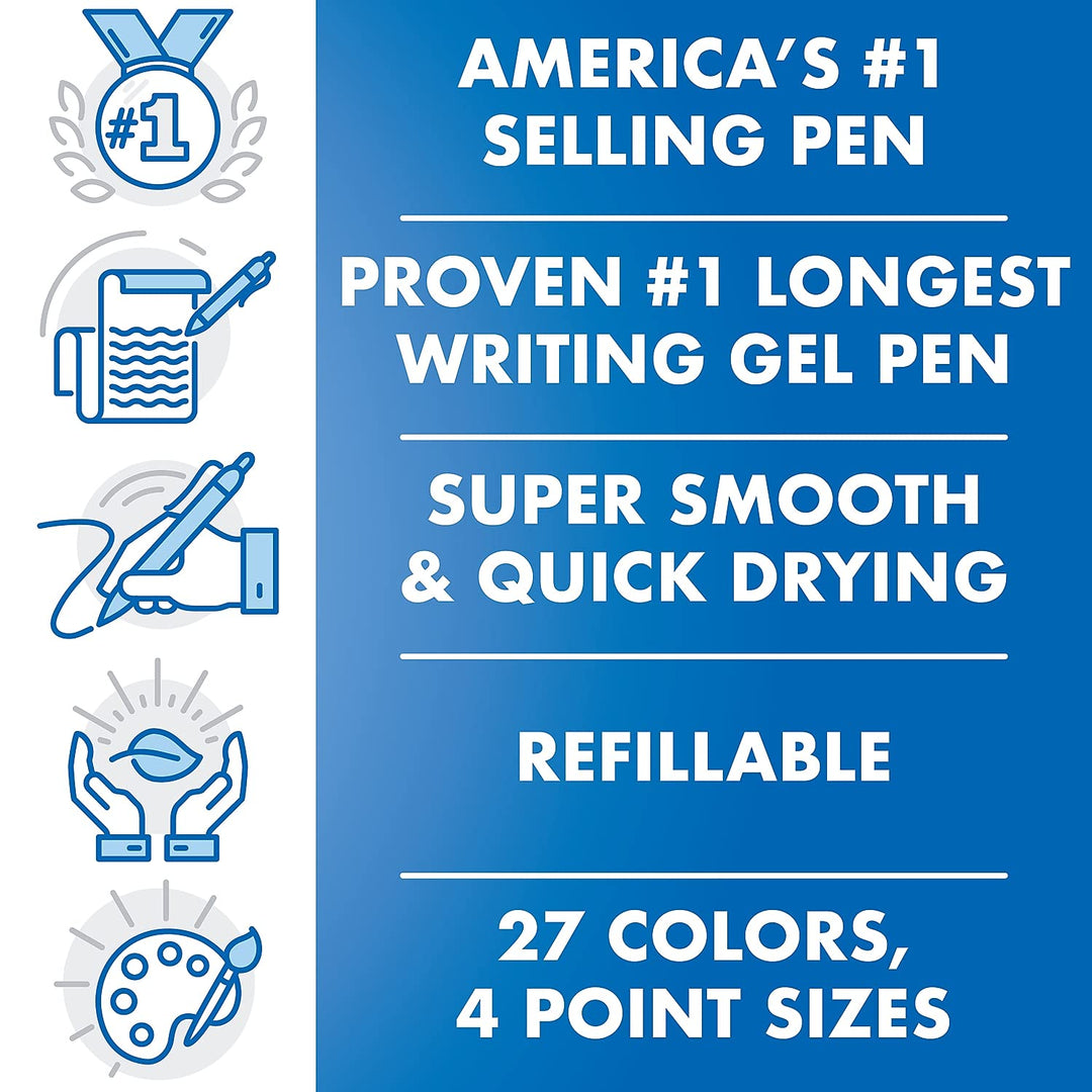 Pilot, G2 Gel Ink Refills, Extra Fine Point 0.5 mm, Blue, Pack of 2