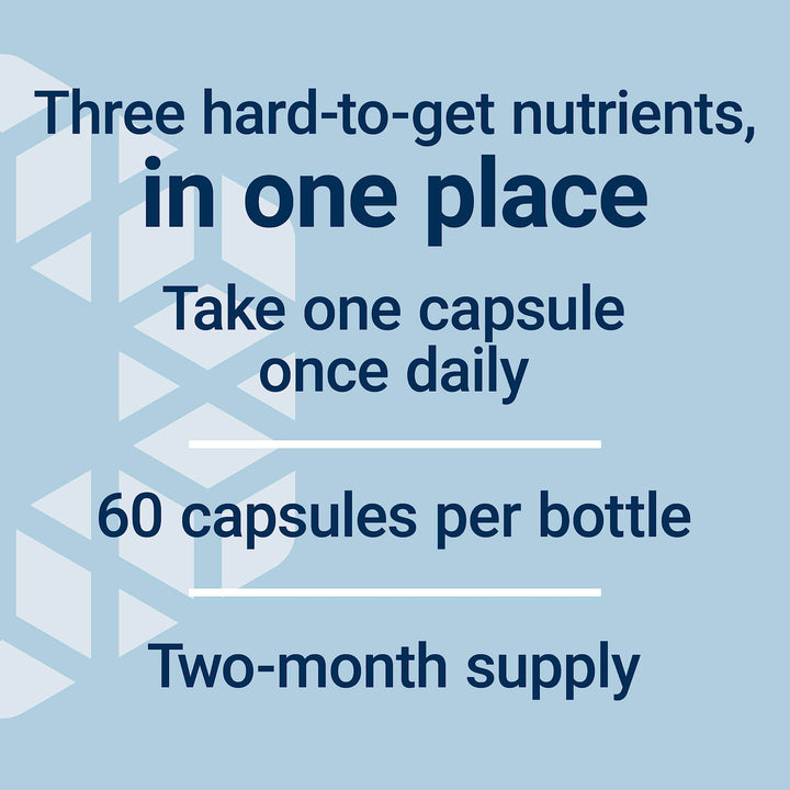 Vitamins D and K with Sea-Iodine, vitamin D3, vitamin K1 and K2, iodine, supports immune, bone, arterial and thyroid health, non-GMO, gluten-free, 60 capsules