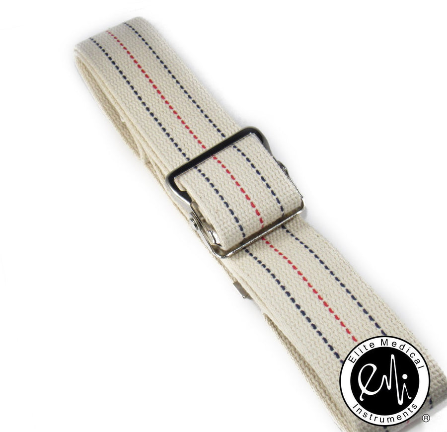 EMI 60 Gait Transfer Belt WHITE with METAL Buckle 100% 