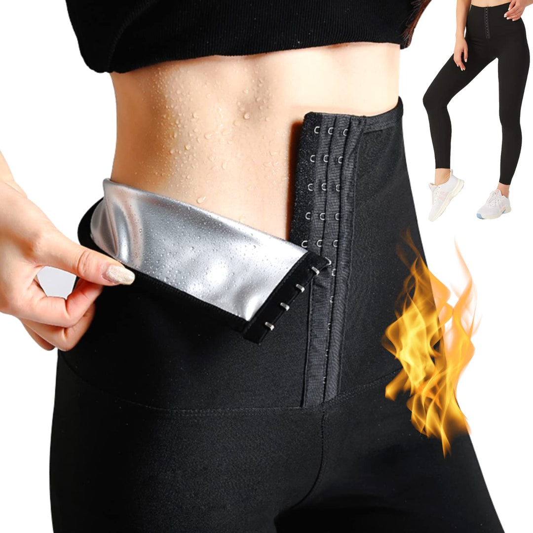 NANOHERTZ Sauna Sweat Shapewear Leggings Pants Workout 