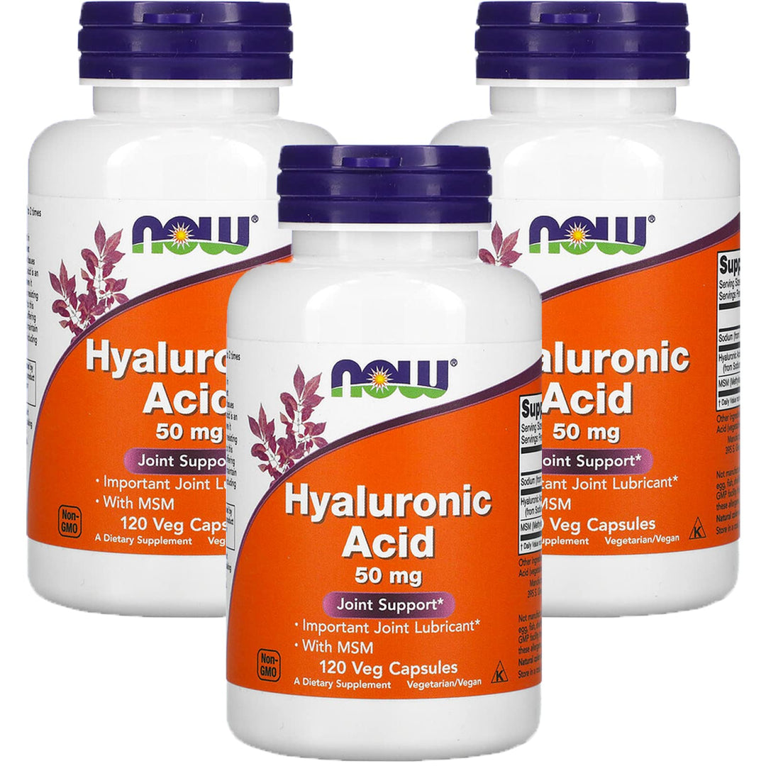 Now Foods Now Foods, (3 Pack) Hyaluronic Acid, 50mg, 120 Veg Capsules