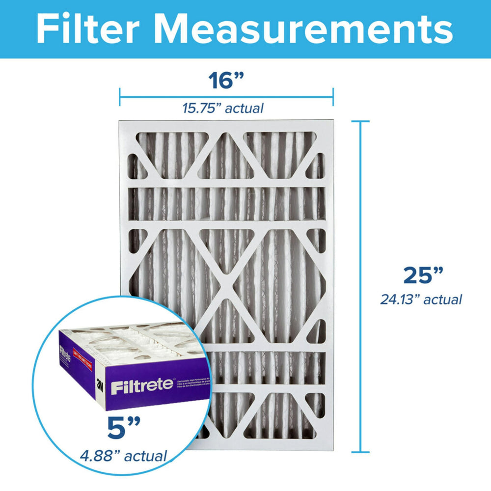 Healthy Living Ultra Allergen Deep Pleat Filter, MPR 1550, 20-Inch x 25-Inch x 4-Inch (4-3/8-Inch Depth), 4-Pack