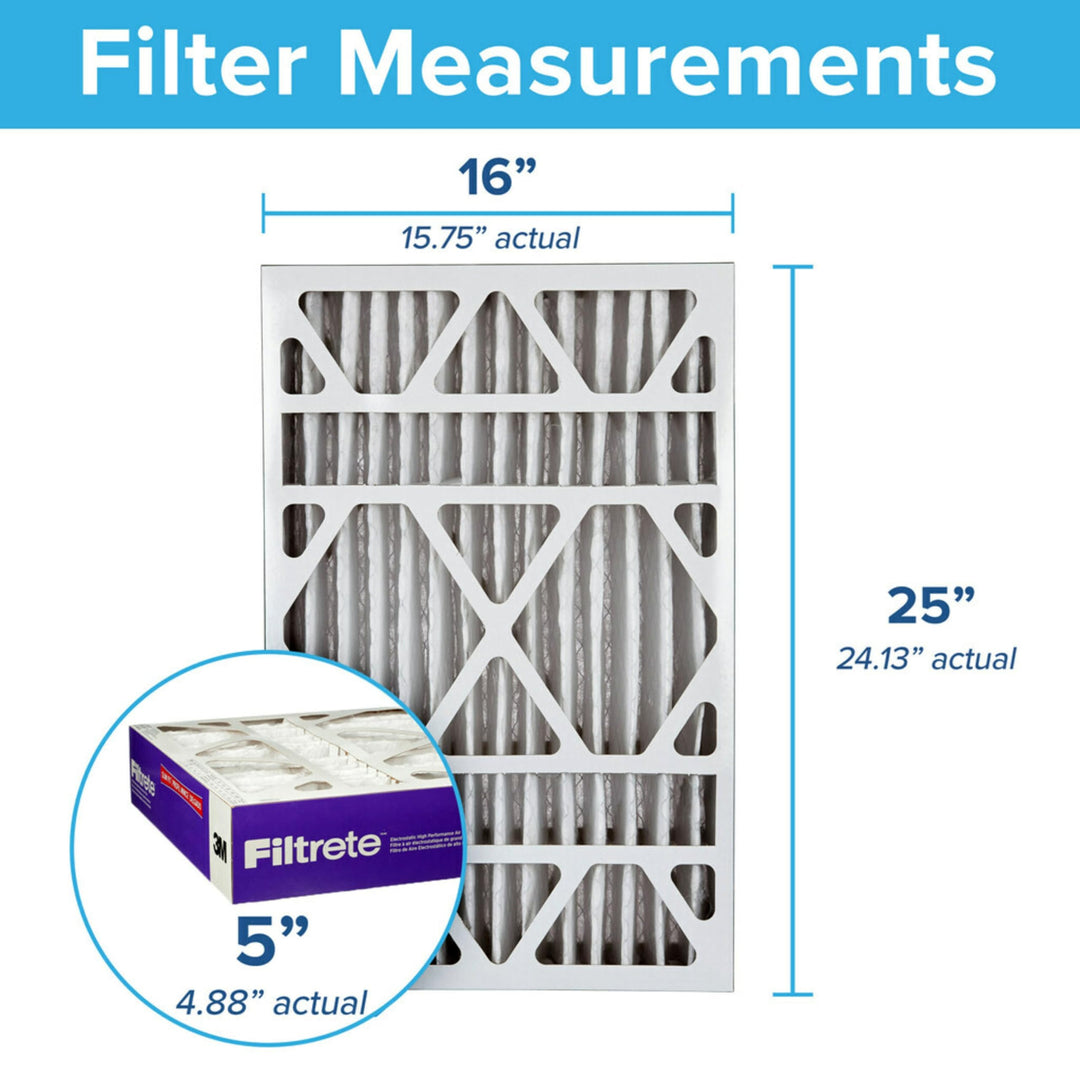 Healthy Living Ultra Allergen Deep Pleat Filter, MPR 1550, 20-Inch x 25-Inch x 4-Inch (4-3/8-Inch Depth), 4-Pack