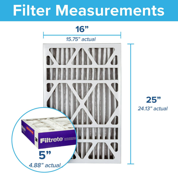 Healthy Living Ultra Allergen Deep Pleat Filter, MPR 1550, 20-Inch x 25-Inch x 4-Inch (4-3/8-Inch Depth), 4-Pack