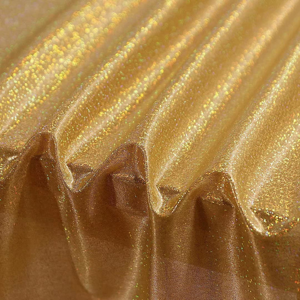 Gold Sequin Tablecloth for Parties 60x102 Inch - Sparkle Glitter Table Cloth Laser Rectangle Table Cover Overlay for Wedding Baby Shower Ceremony Birthday Cake Table Holiday Banquet Decoration