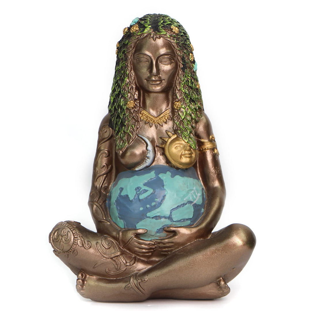 Mother Earth Statue, Gaia Statue Mother Earth Nature Resin Figurine Suit for Witchy Room Spiritual Room Altar Decor FD08859417