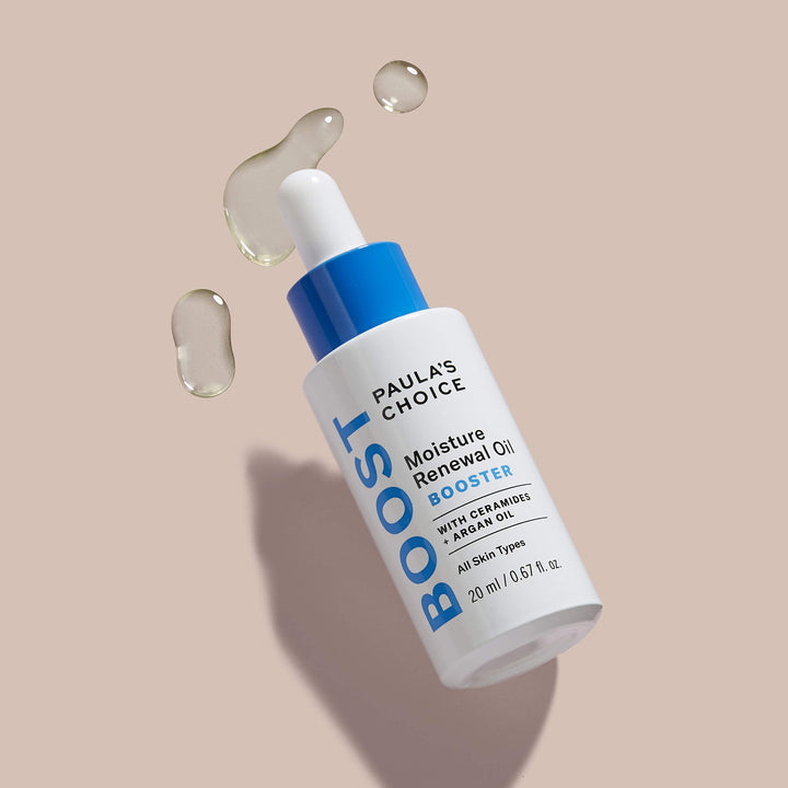 Paula&#39;s Choice BOOST Moisture Renewal Oil Booster, Ceramides &amp; Argan Oil Serum for Redness Relief, Dry Skin, 0.67 Ounce