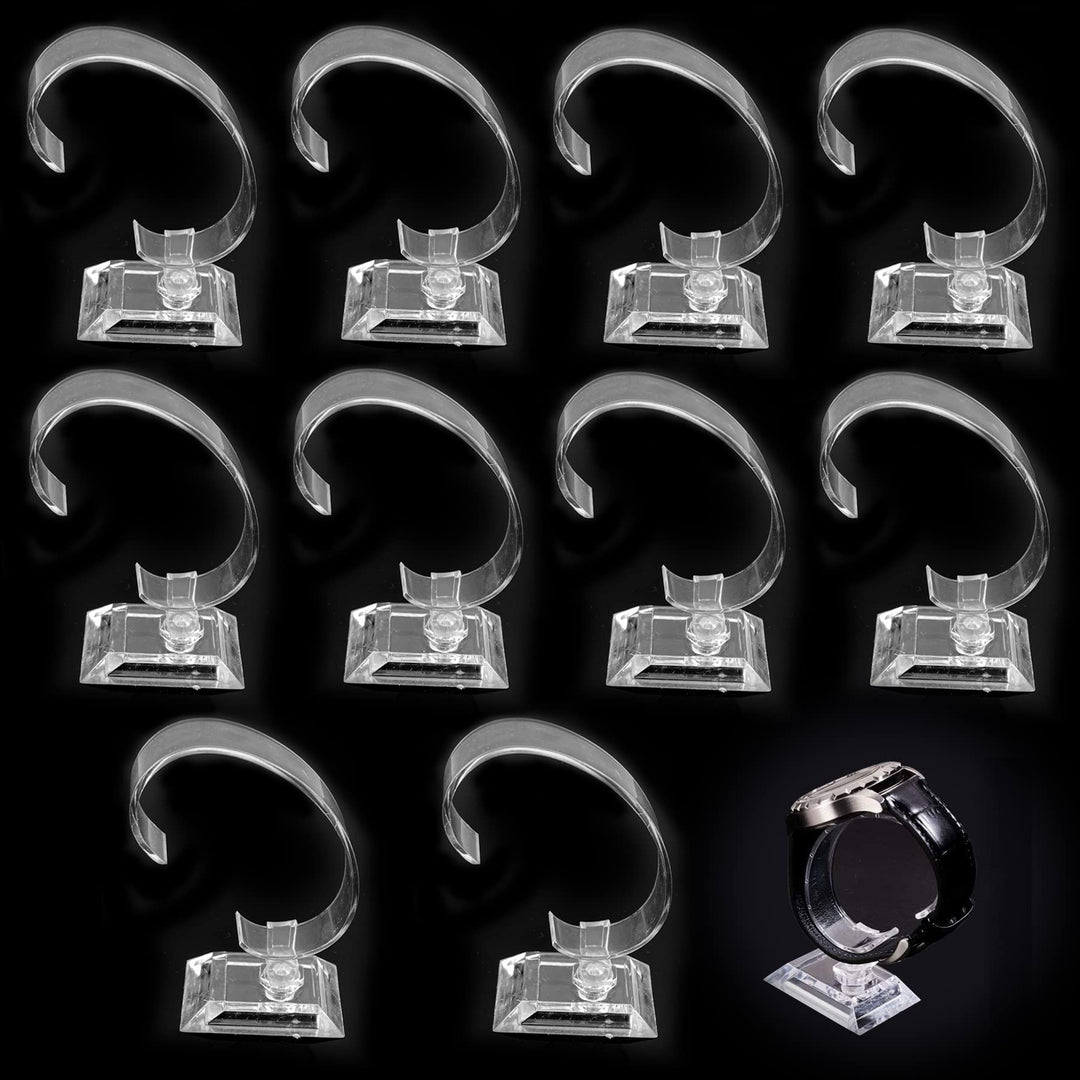 Watch Display Stand, 10pieces Jewelry Bracelet Display Stands, Removable Acrylic Watch Display Holder, for Home, Store Usage, Retail Shop Showcase, transparent