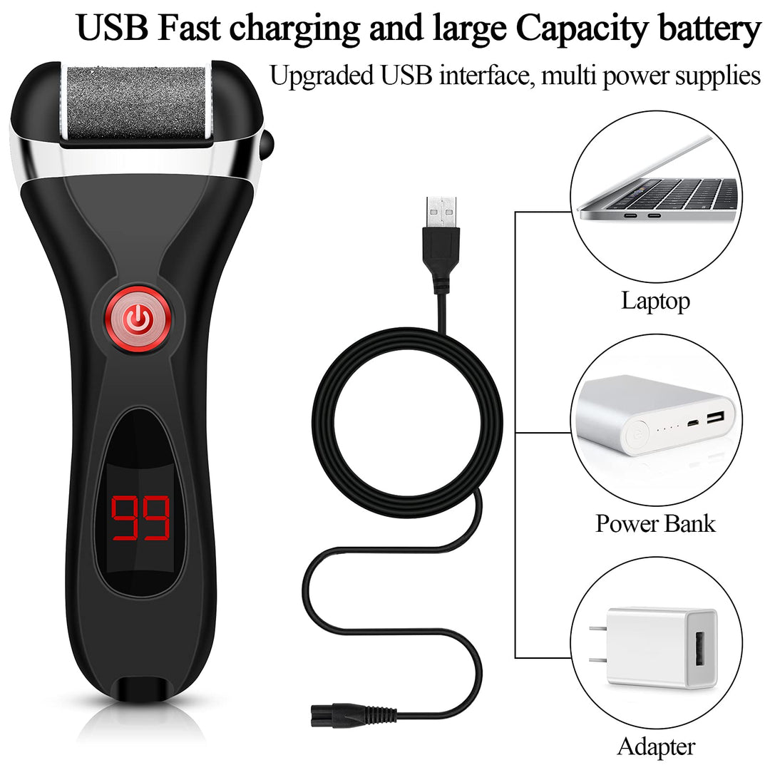 Electric Callus Remover for Feet Rechargeable, 15 in 1 Pedicure Tools Kit Foot Scrubber Dead Skin Remover Foot Files Scraper for Foot Spa Women and Men Feet Care