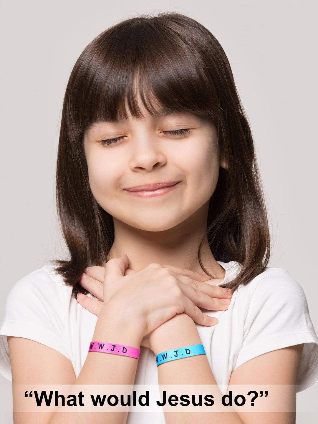 Juinte 100 Pieces WWJD Bracelets What Would Jesus Do Br