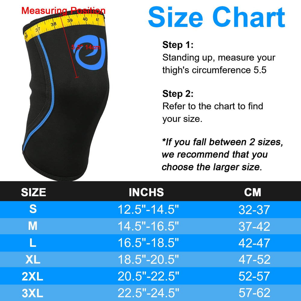 Knee Compression Brace Support for Swimming, Aquatic, Sailing, Scuba Diving, Surfing, Paddle Boarding, Kayaking, Water Sports or Injury Recovery - Water Resistant Sleeve, Fit Women & Men (M)