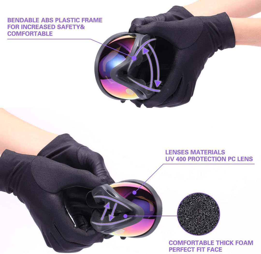 First Choose Anti-Glare Lenses, Ski Goggles, Winter Spo