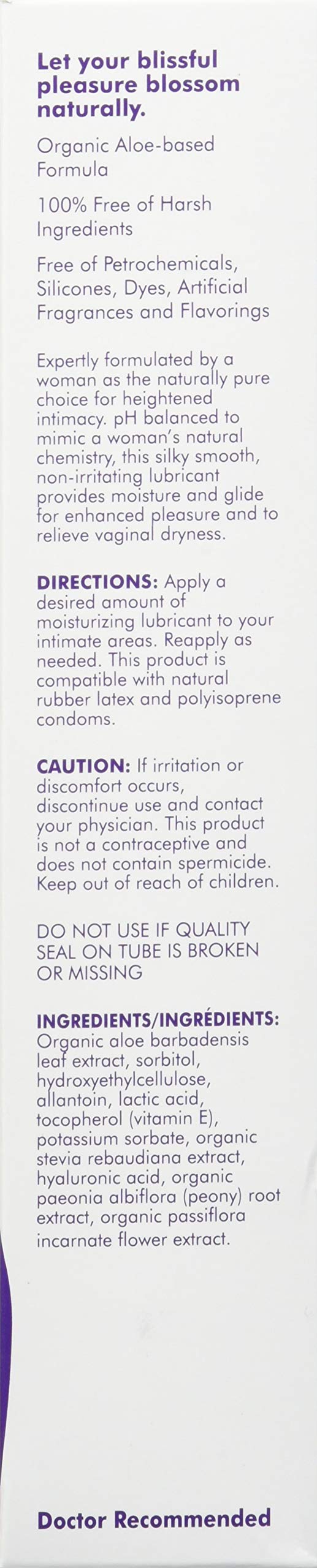 Blossom Lube Organics, Personal Lubricant for Women, pH Balanced, Non-Irritating, Water Based Personal Lubricant, Free of Harsh Ingredients, Toy Friendly, 4 Fl Oz