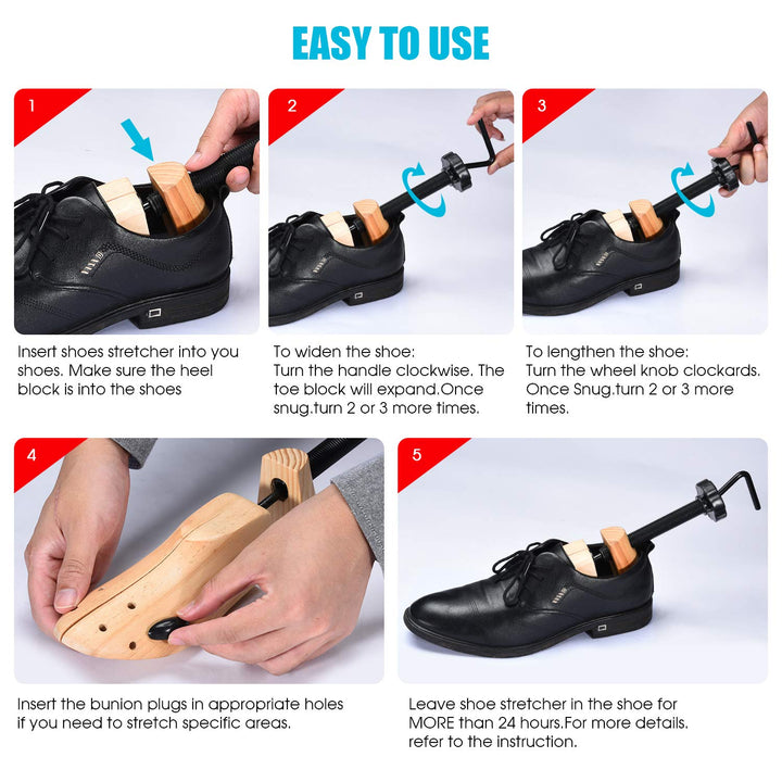 Premium Professional 2-Way Shoe Stretcher for Women and Men (One Pair Medium)