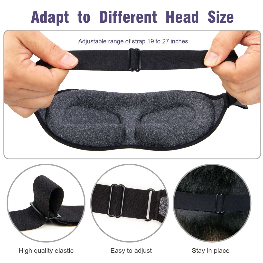Sleep Mask for Side Sleeper, Block Out Light Completely