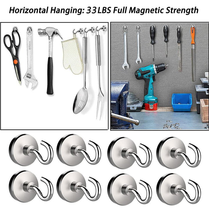 Elefama 100LB Magnetic Hooks Heavy Duty for Hanging BBQ